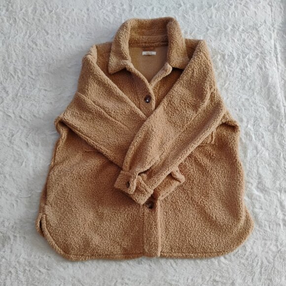 Maurices Button Down Sherpa Shacket - Picture 3 of 5